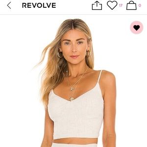 Bardot corset linen bustier crop top , revolve